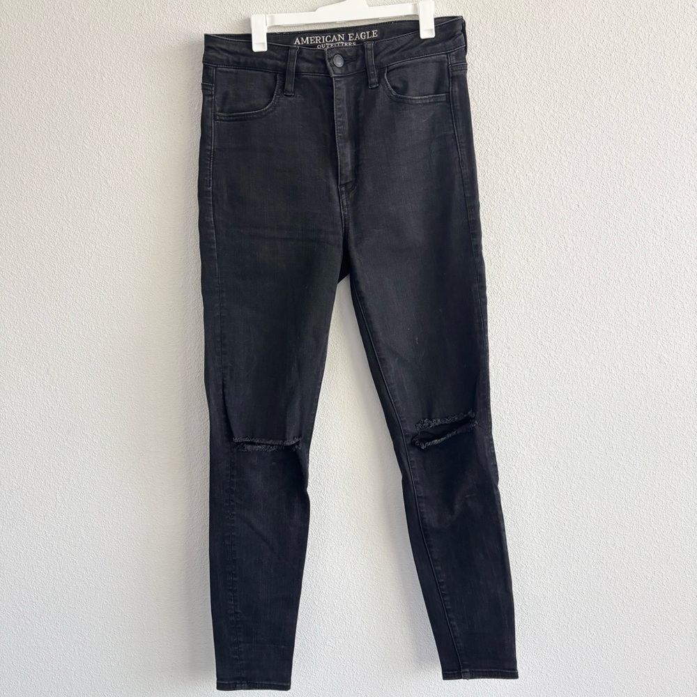 American Eagle Outfitters Super Hi-Rise Jeggings Black Jeans